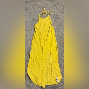 Anthropologie Yellow Midi Dress